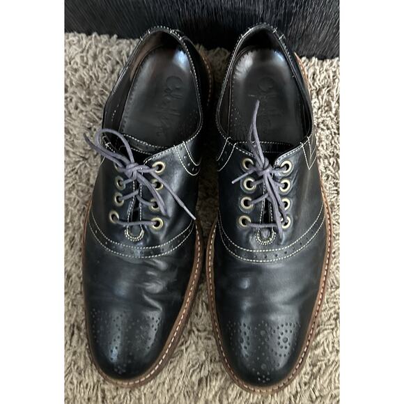 Cole Haan Men’s Black Leather Cap-Toe Oxford Shoes Sz 10½ main image 7